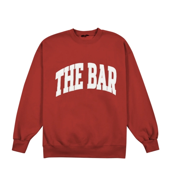New Limited Edition The Bar Varsity Sweatshirt, Ruby. - Picture 1 of 8